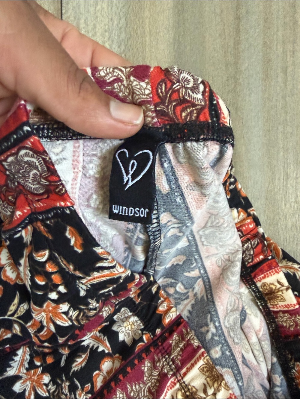 Windsor Red & Black Striped Floral Flare Pants - Picture 3 of 7